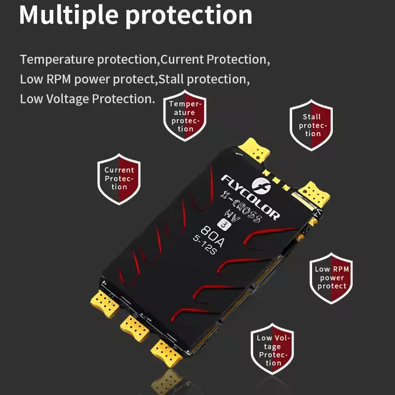 FLYCOLOR X-CROSS HV3 60A/80A/120A/160A controlador de velocidad ESC sin escobillas 5-12S BL32 para RC Dron de carreras con visión en primera persona Quadcopter Clase X - imagen 2
