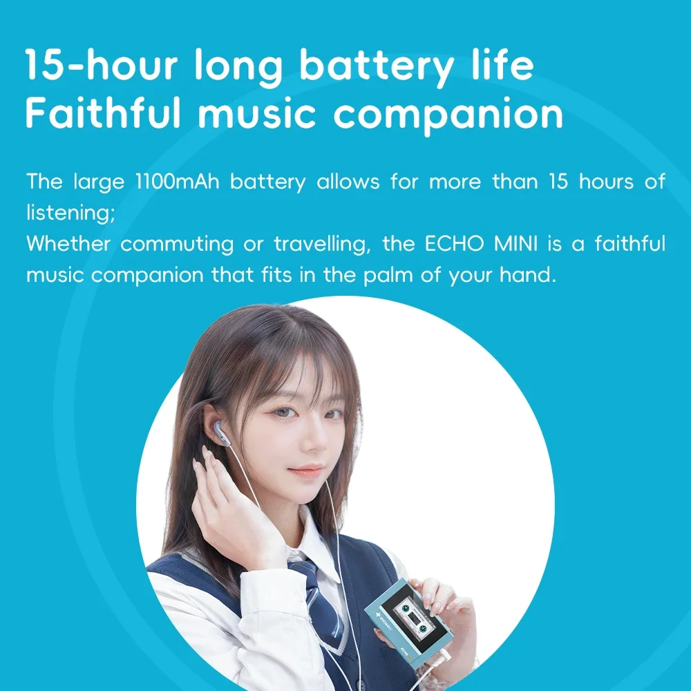 FIIO SNOWSKY Echo Mini reproductor de música portátil MP3 HiFi Bluetooth alta calidad de sonido personalizar batería de larga duración amplificador de música - imagen 3