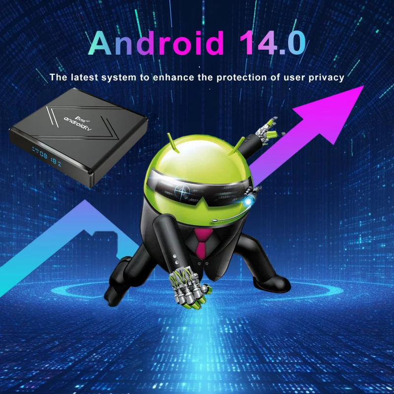 TV98 ATV Pro Plus TV Box Android 14 BT5.0 Reproductor multimedia Allwinner H313 Control remoto por voz 4G 5G Wifi dual6 HD 8K 4K decodificador iptv - imagen 3