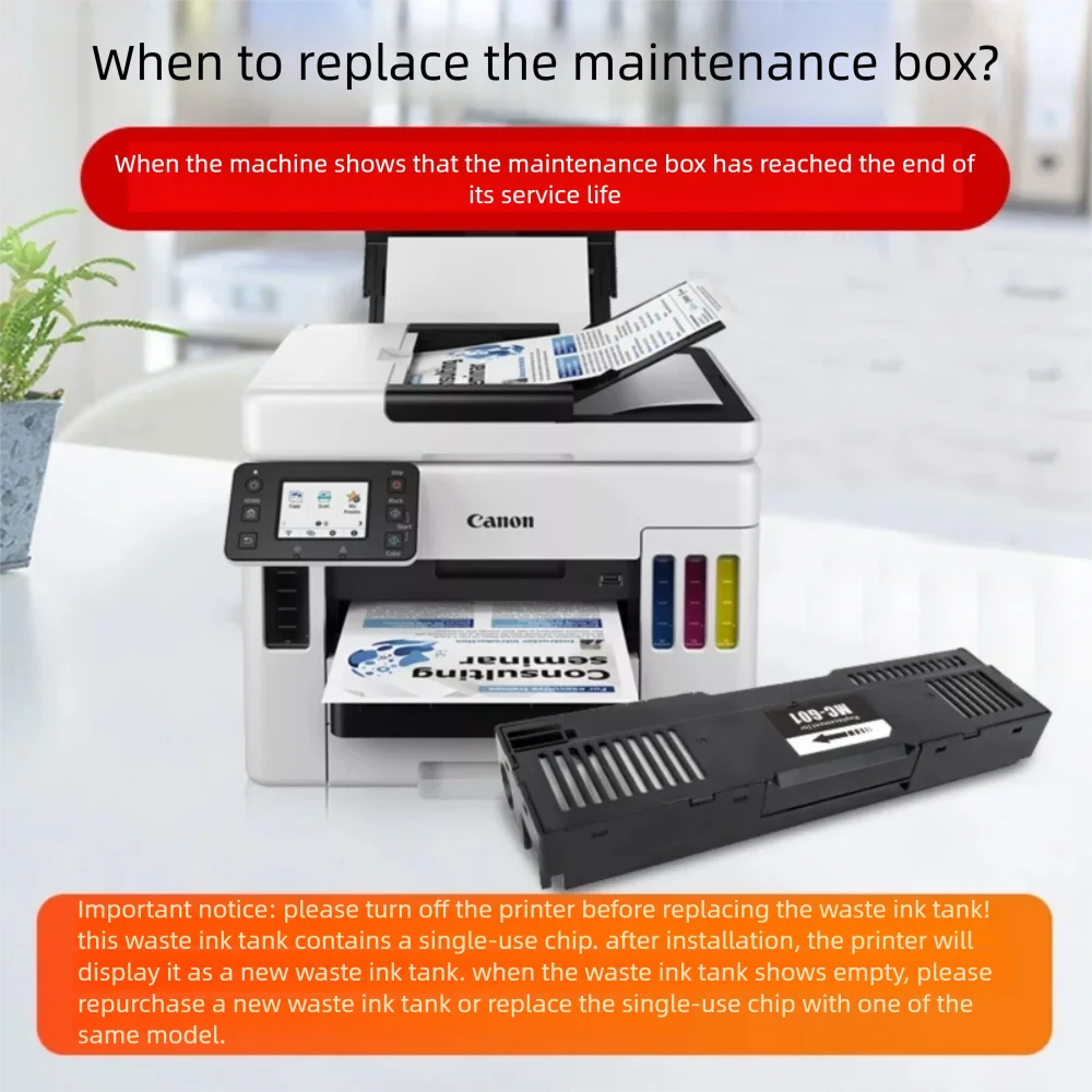 MC-G01 G01 tanque de caja de mantenimiento para Canon MAXIFY GX6010 GX7010 GX6020 GX7020 GX6030 GX7030 GX6040 GX7040 GX6050 GX7050 GX6060 - imagen 3