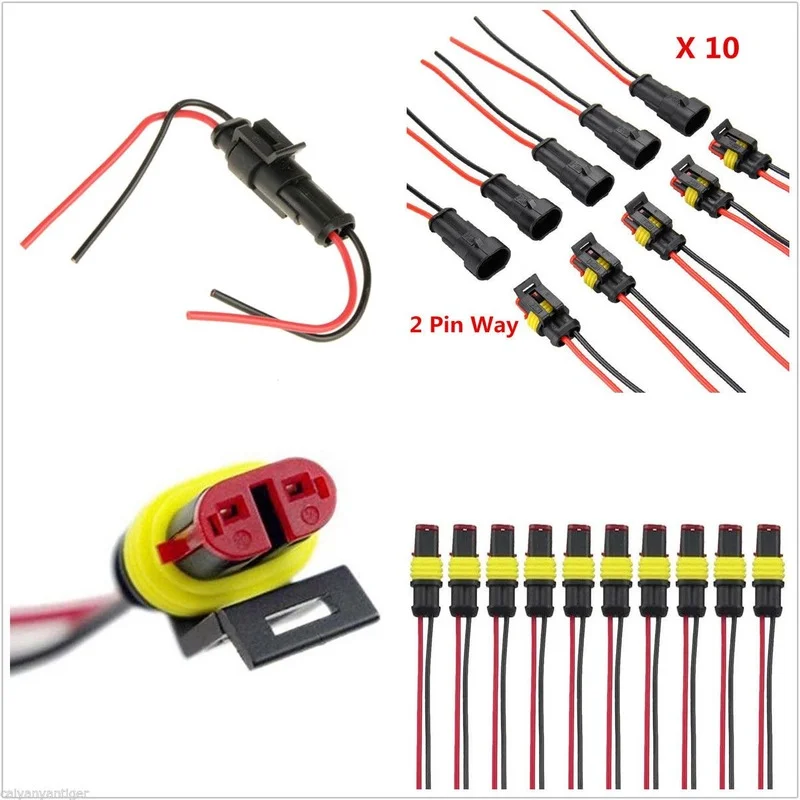 Cables Eléctricos Impermeables con Conector 2 Vías para Coche - imagen 5