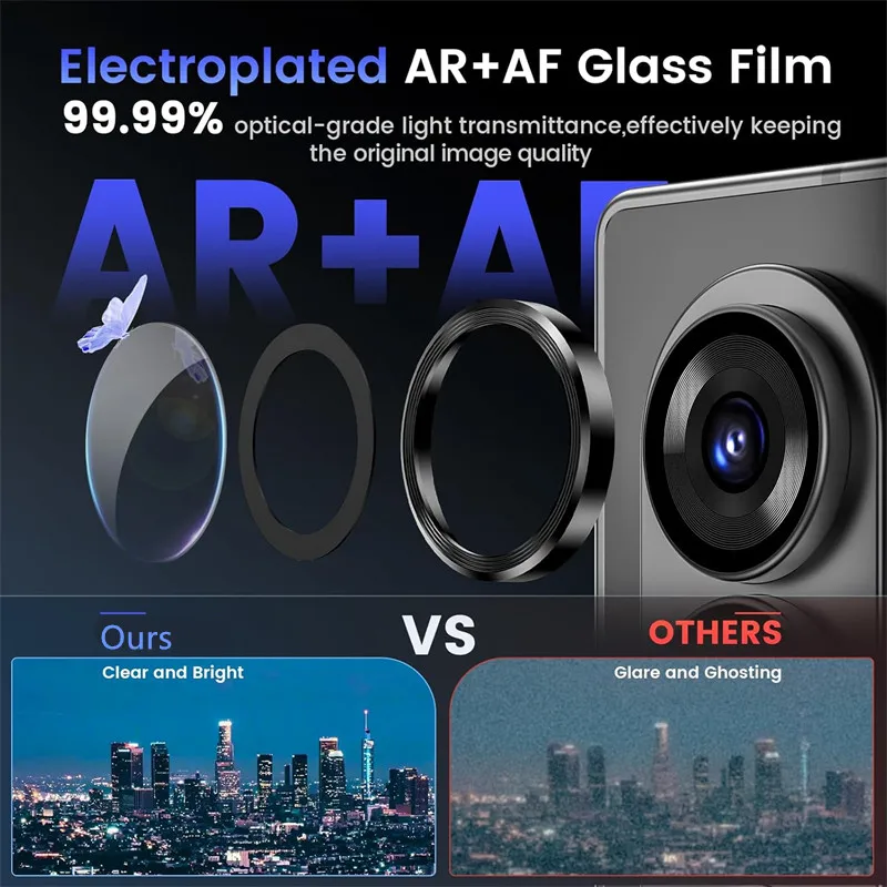 Protector de lente de cámara de anillo Individual de Metal para Samsung Galaxy Z Fold 7 6 5 4 ZFold Fold7 Fold6 película de vidrio templado cubierta completa - imagen 4