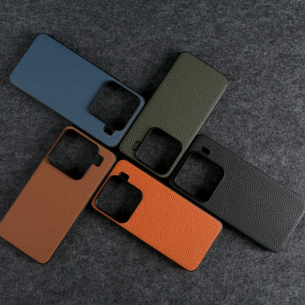 NZN Funda de cuero genuino duradera para Xiaomi 15 Pro 14TPro 12Pro 12X 12TPro 12Ultra 11Ultra funda completa envuelta fundas de teléfono Litchi - imagen 3