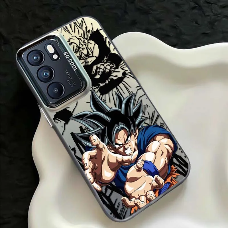 Funda de Anime d-dragon Ball Cool Saiyan para OPPO A98 A96 A95 A94 A79 A78 A77 A54 A55 funda de teléfono plateada colorida - imagen 2