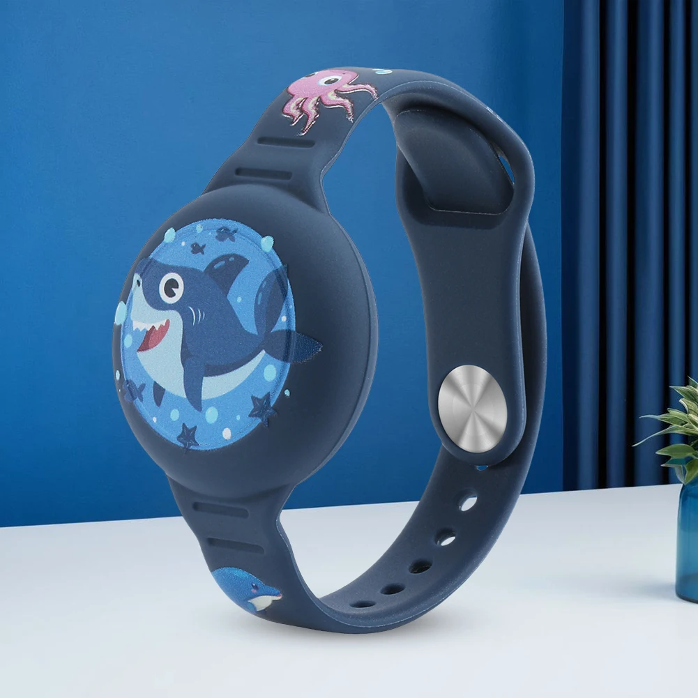 Pulsera de dibujos animados impermeable, soporte ligero para rastreador GPS para niños pequeños, para Apple Airtag