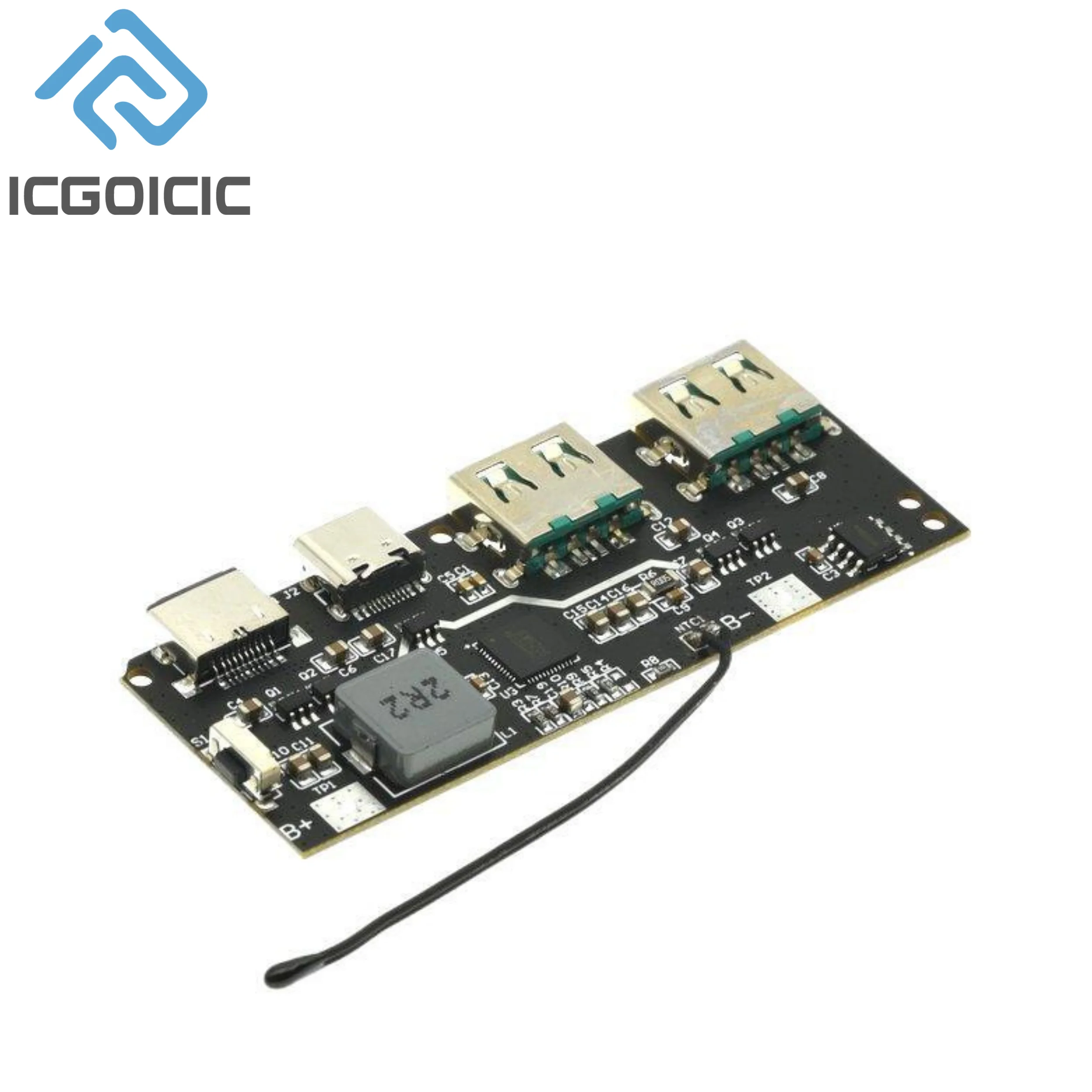 Módulo de potencia móvil de carga rápida de 22,5 W, placa base de protección QC4.0, PD3.0, 5 puertos, USB Dual