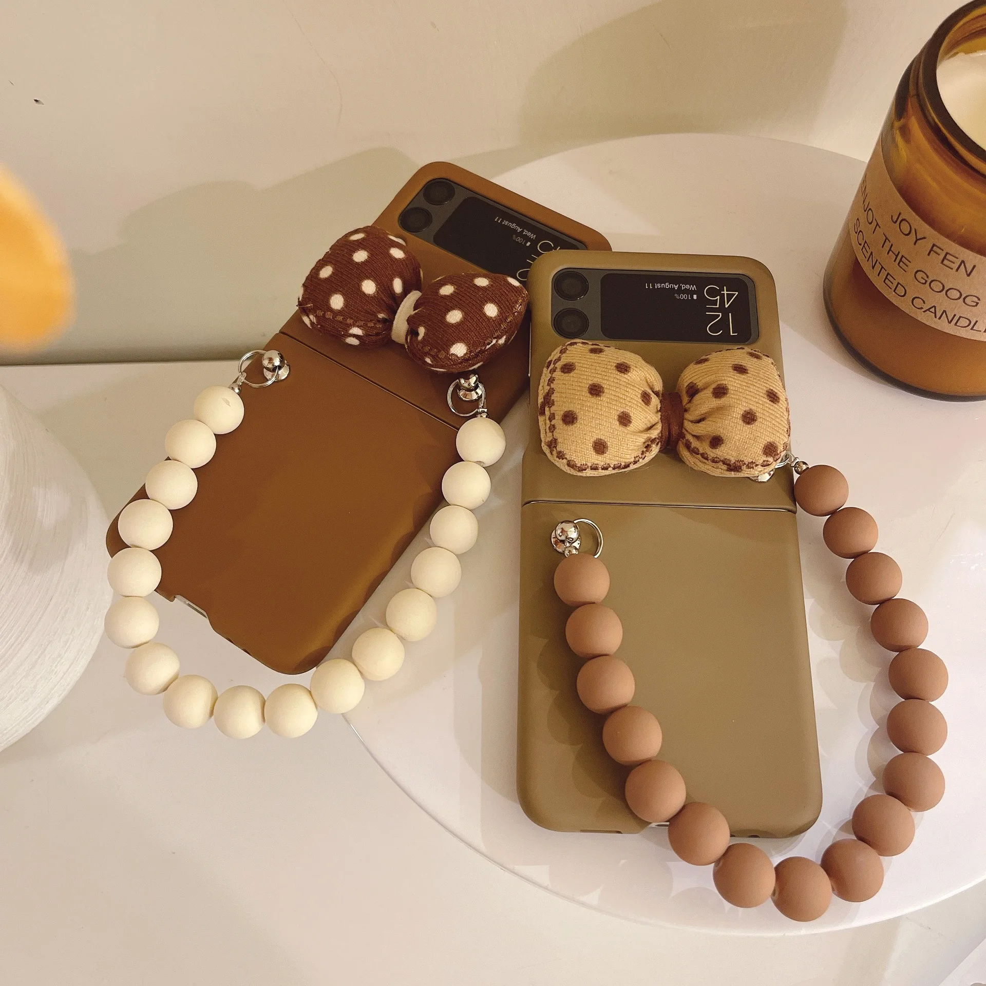 Funda de teléfono plegable con lazo coreano para Samsung Zflip3 - imagen 5