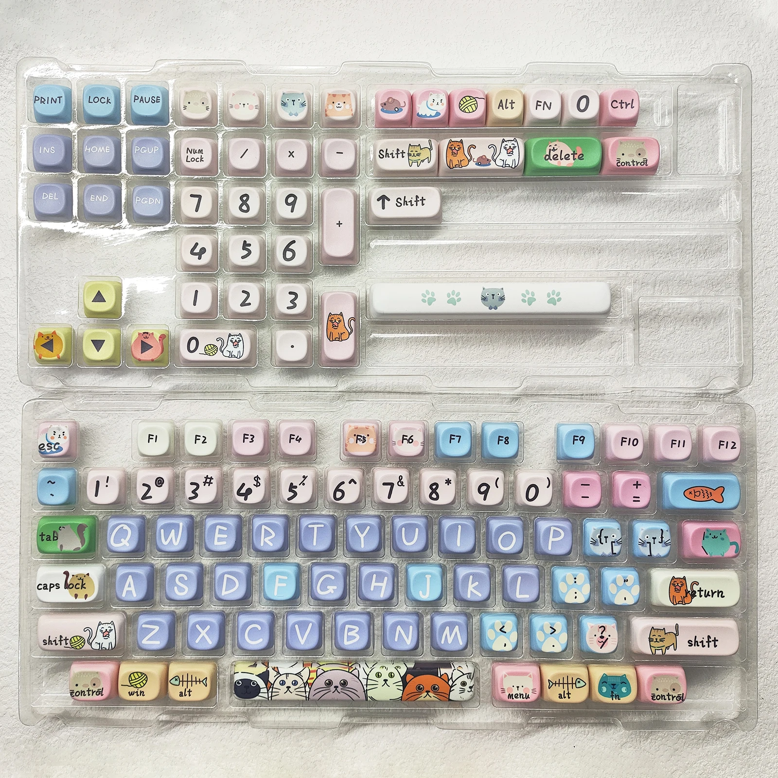 Teclas de perfil MOA, teclas bonitas con diseño de gato y ratón, PBT, sublimación térmica, teclados mecánicos para juegos, XDA, pro-Key, 121 teclas - imagen 4