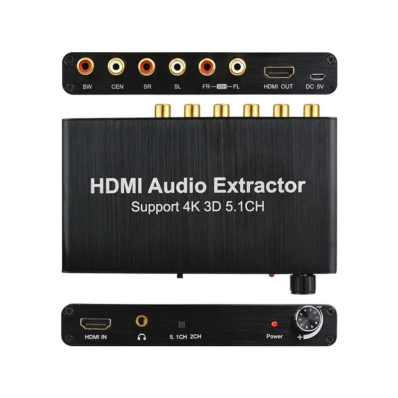 Extractor de Audio HDMI 5.1 4K Coaxial RCA AC3 DTS Convertidor Analógico - imagen 4