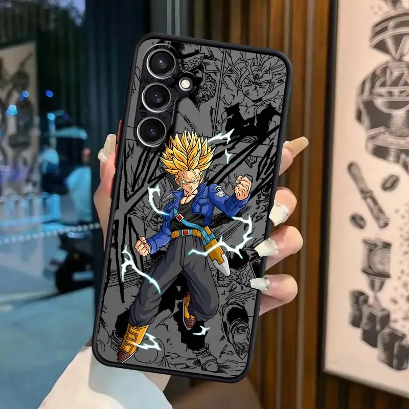 D-Dragon Ball Anime Trunks para Samsung Galaxy S25 S24 S23 S22 FE Plus Ultra 5G funda de teléfono translúcida esmerilada - imagen 4