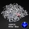 100pcs White-Blue