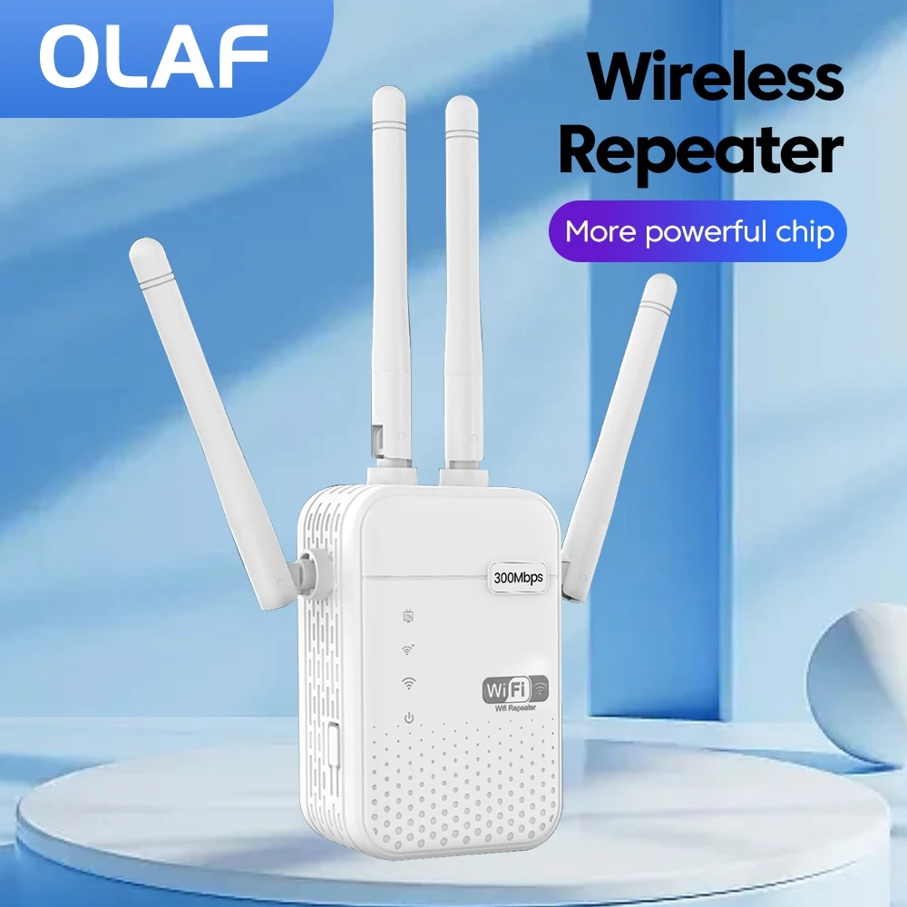 Repetidor WiFi inalámbrico de 300Mbps 802.11N amplificador extensor WiFi inalámbrico de largo alcance enrutador de señal 2,4G amplificador WIFI de doble banda
