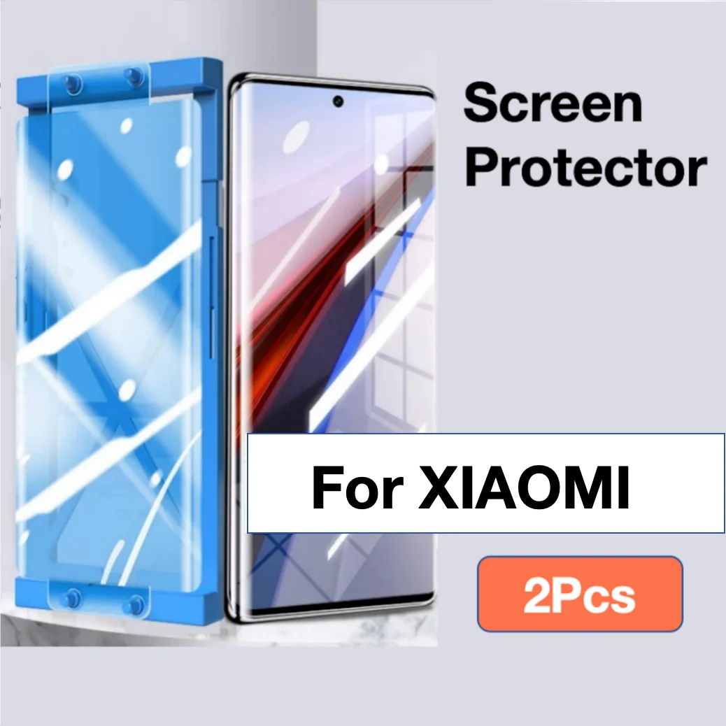 2 uds para Xiaomi 14 13 Ultra 12 Pro 11 10 12s Civi Galaxy Protector de pantalla a prueba de explosiones con Kit de instalación no vidrio - imagen 2