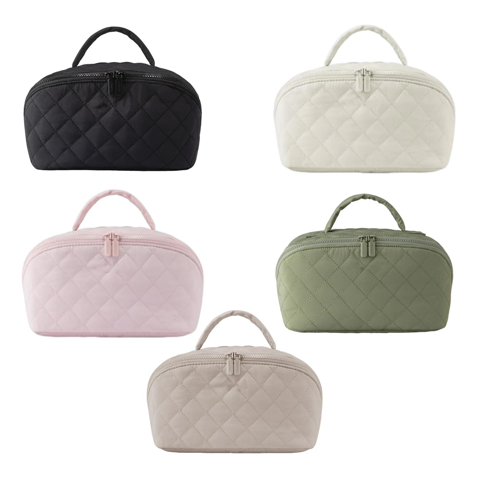 Bolsa de maquillaje de algodón, bolsa de maquillaje de moda para mujer, bolso de algodón, bolso de almacenamiento de cosméticos portátil para mujer, organizador de viaje con asa - imagen 2