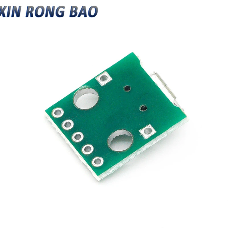 10 Uds. Adaptador MICRO USB a DIP conector hembra de 5 pines tipo B convertidor PCB placa de pruebas USB-01 placa de interruptor SMT asiento madre - imagen 4