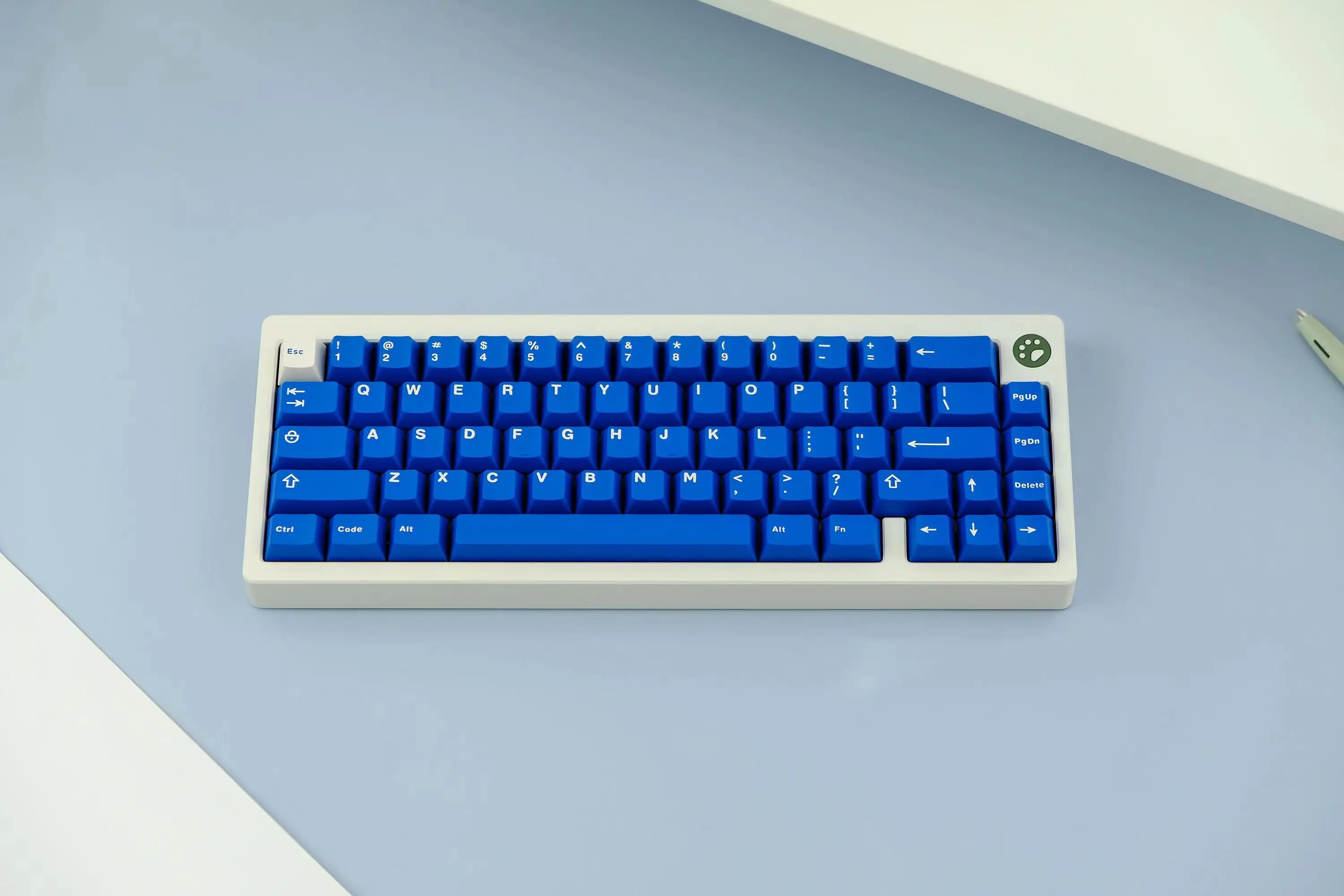 GMK-Juego de tapas de llave de doble disparo, modelo Illusion WOB BOW P5 Wavez 8008, clásicas, azules, ligeras, Dolch, ABS, perfil de cereza, nuevo - imagen 3