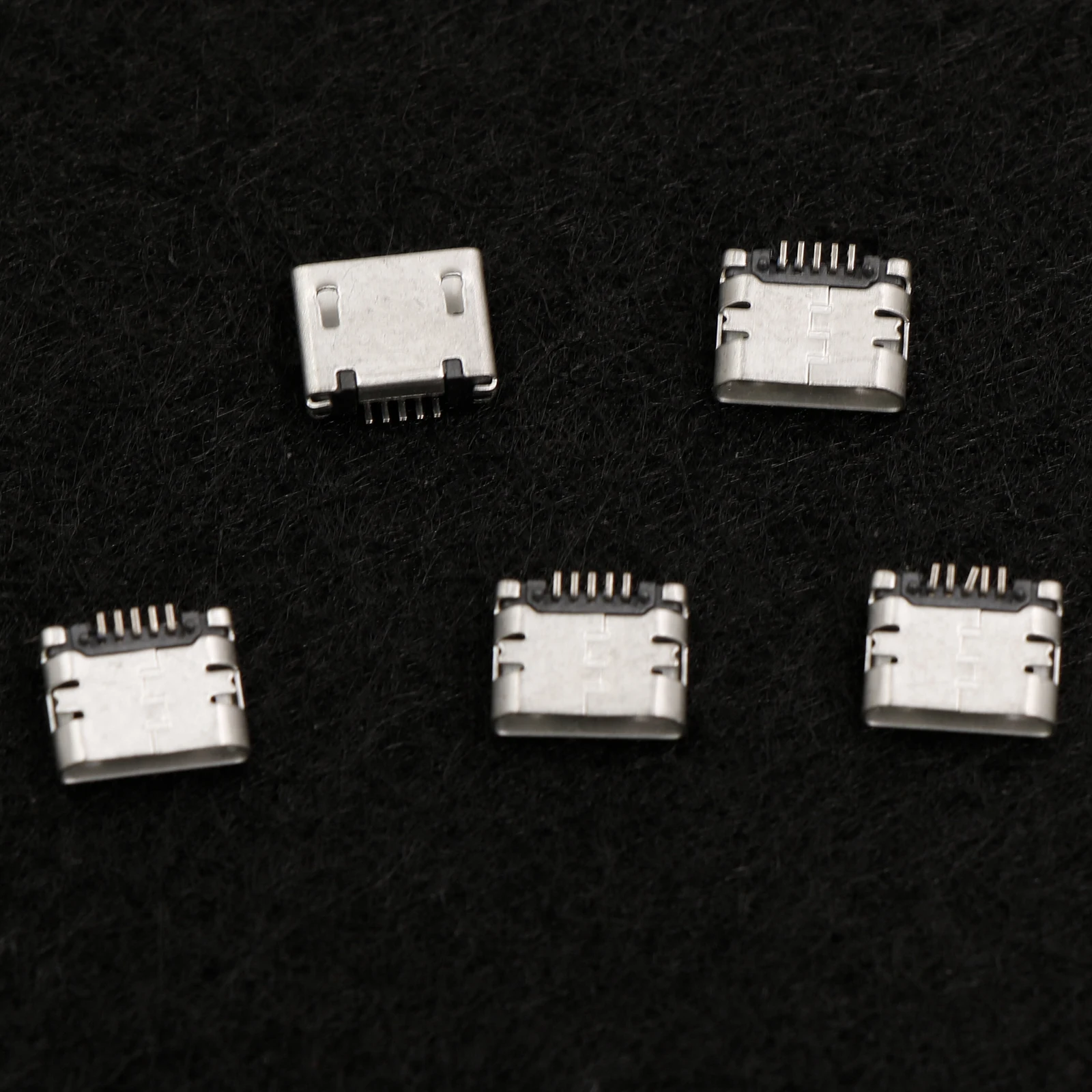 50/60 Uds conector de enchufe SMT de 5 pines Micro USB tipo B colocación hembra 12 modelos conector de enchufe SMD DIP para carga PCB DIY - imagen 5