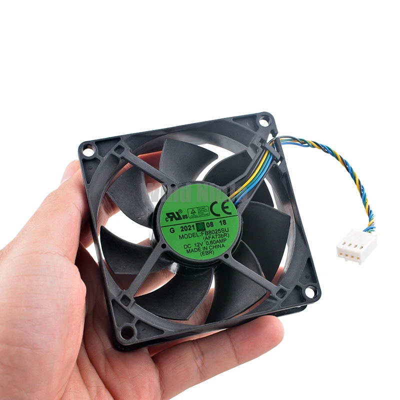 FB8025SU (AFA73bR) ventilador de refrigeración de 8cm 80mm 80x80x25mm DC12V 0.60A 4PIN 4500rpm ventilador de refrigeración de alta velocidad para CPU de chasis de servidor - imagen 5