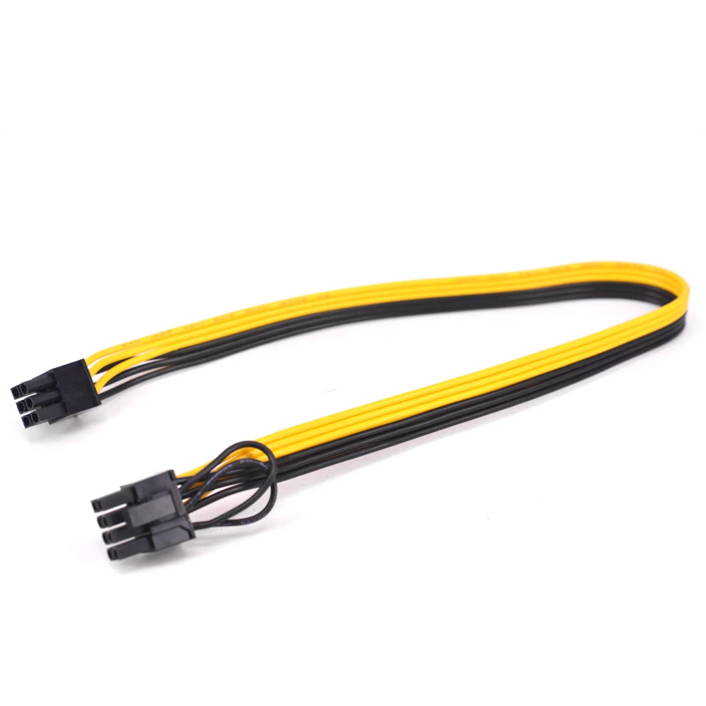 20CM 100CM PCIe GPU 8Pin 6 + 2pin a 6Pin Cable de fuente de alimentación PCI Express tarjeta gráfica 8pin macho a 6Pin macho Cable de fuente de alimentación - imagen 5