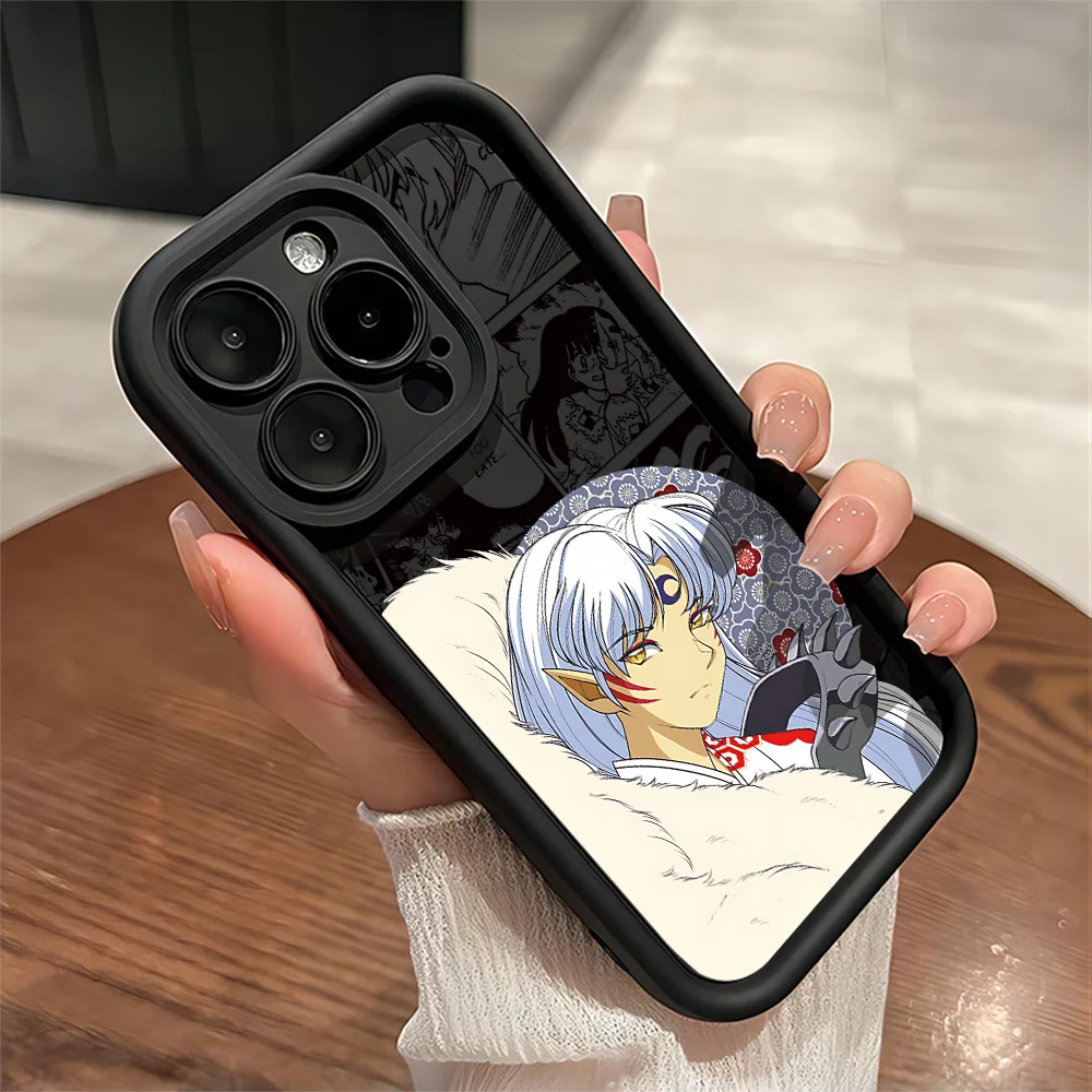 Anime Inuyashas Art Eye funda de teléfono caliente para IPhone 17 16e 16 15 14 13 12 11 Air Pro Max Mini XR XS X 7 8 6 6s Plus TPU contraportada - imagen 5