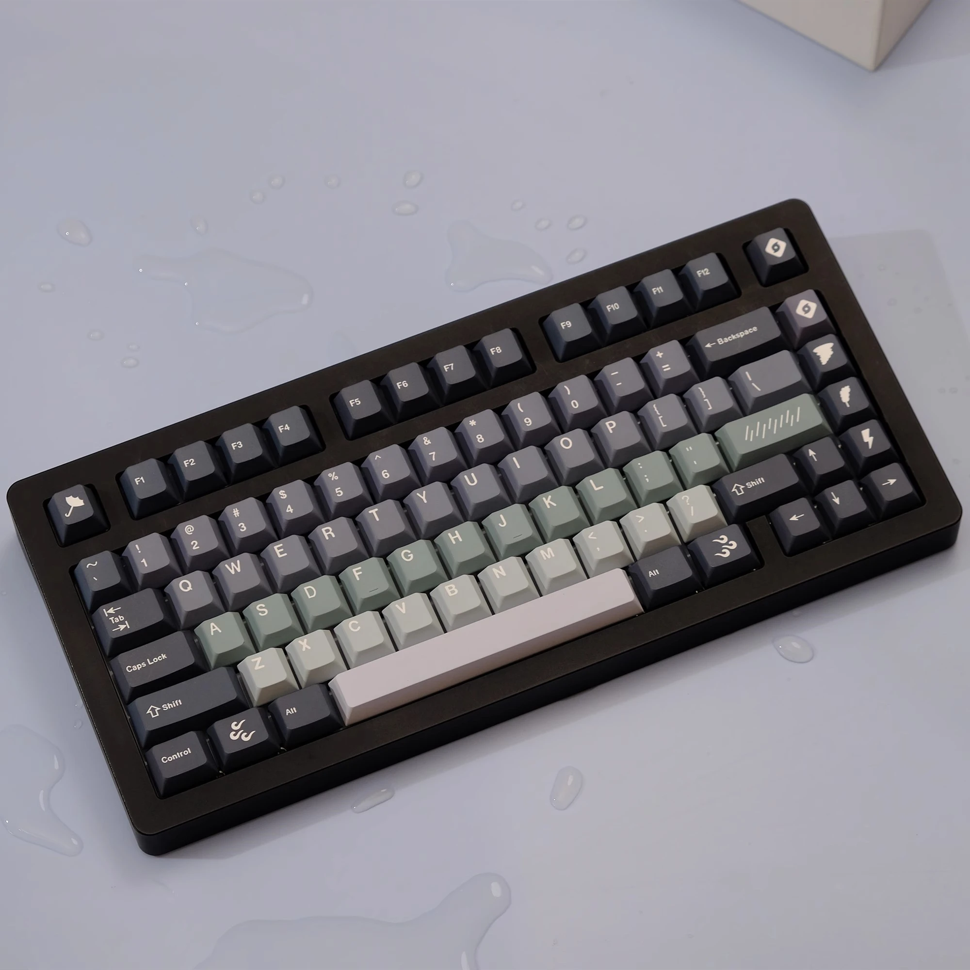 1 Juego de teclas GMK Storm, teclas de sublimación de tinte PBT, perfil de cereza, teclas a prueba de luz para Keychron 65 75% Poker GH60 GK64 FL980 - imagen 4