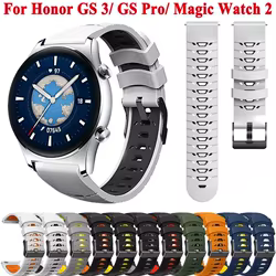 Correa de silicona de 22mm para reloj inteligente, pulsera deportiva para Honor Watch GS Pro, GS 3, GS3, 4 Pro