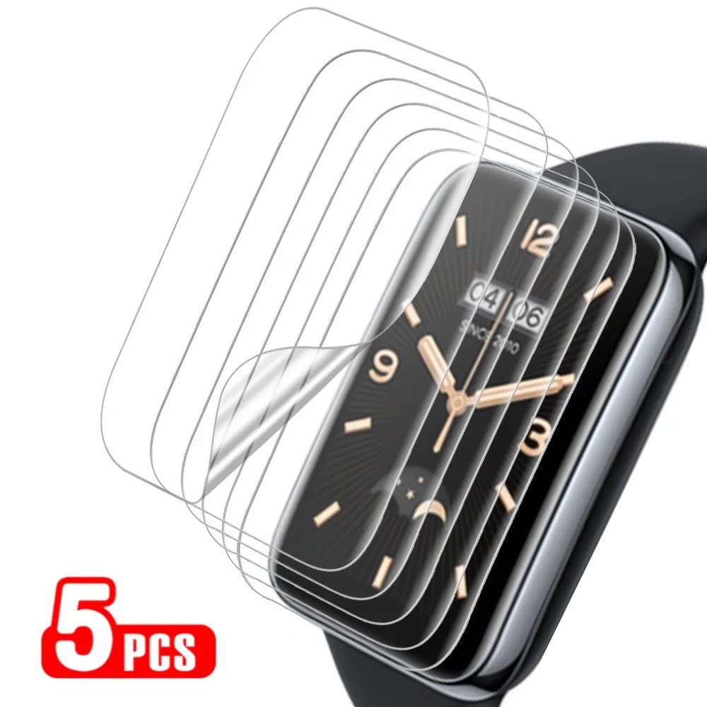 Película de hidrogel suave para Xiaomi Mi Band 7 Pro, Protector de pantalla de cubierta completa para Xiaomi Mi Band 7 Pro, no vidrio, 5 uds.