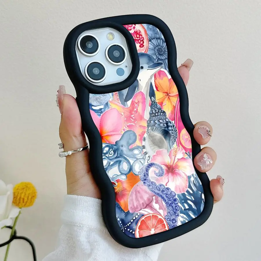 Funda para Xiaomi Redmi A3 A1 A2 Plus 13C 12C 10A 8 14C 10C A5 9C funda suave arte creativo de animales marinos - imagen 3