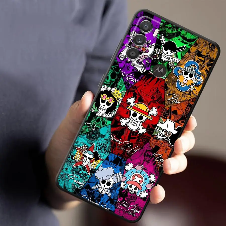 Funda de una pieza de Anime para Motorola Moto G50 G22 Edge40 G72 G60s G60 G53 G30 G32 G51 G73 G71 Edge 20 Pro 30 Lite G52 negro suave - imagen 4