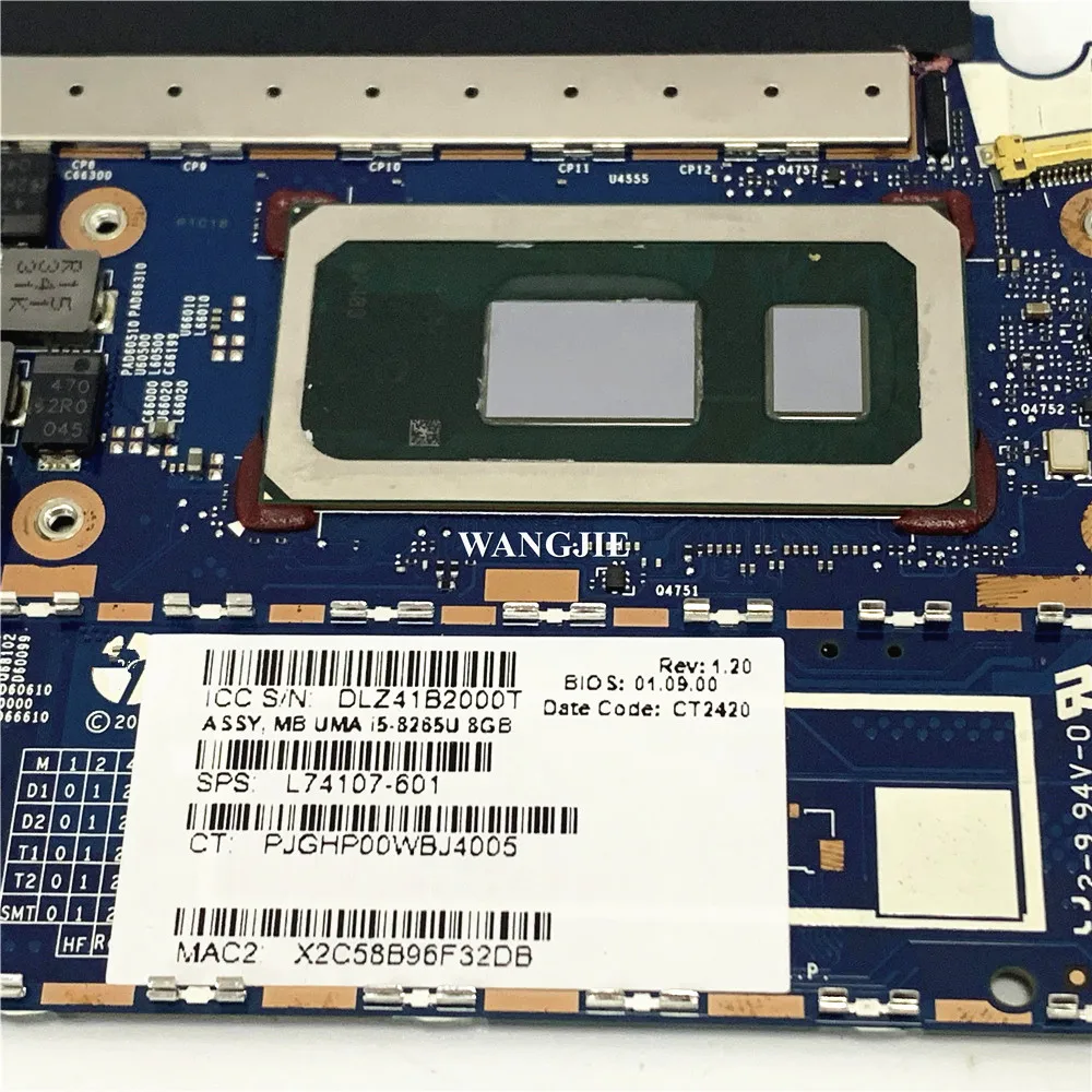 Para HP Dragonfly HSN-I32C placa base de computadora portátil L74107-601 6050A3074401 SRFFX I5-8265U 8GB RAM 100% en funcionamiento - imagen 4