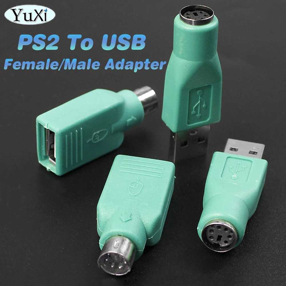 Convertidor adaptador USB a PS2 PS/2 macho hembra para teclado, ratón, PC, portátil, conectar accesorios de reparación de repuesto, 2 uds.