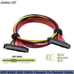 Cable Mini SAS SFF-8482 hembra rojo para servidor HDD