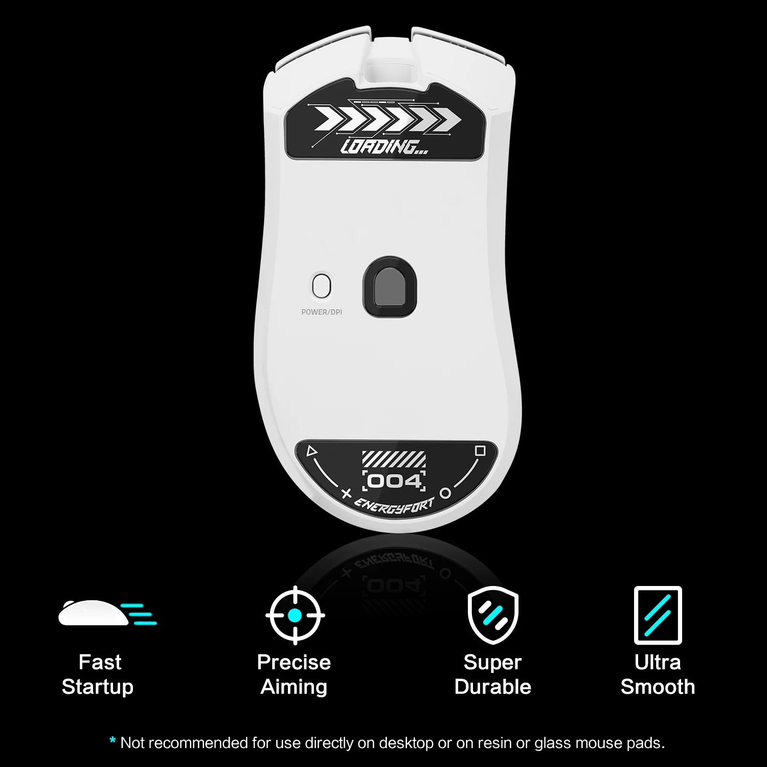 Patines de ratón de cristal Super Glide para Razer DeathAdder V4Pro, almohadillas para pies de ratón de vidrio con borde redondo pulido Ultra suave - imagen 4