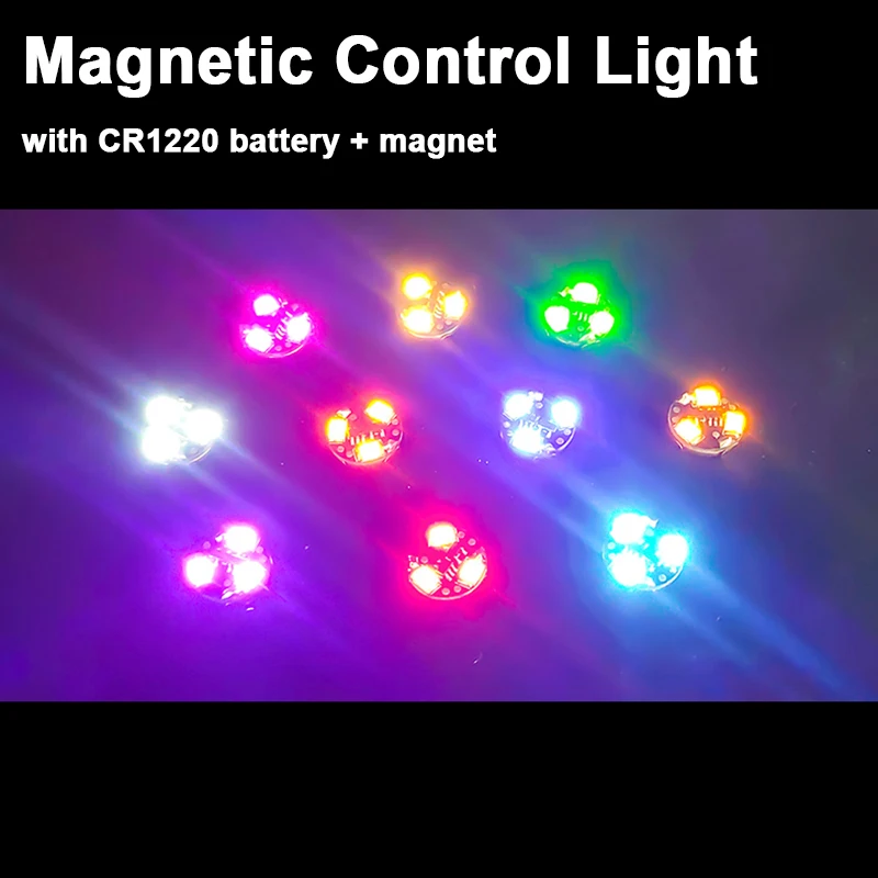 Luz de Control magnético superbrillante, lámpara LED inalámbrica, 3LED, batería, iluminación magnética, Robots de Gunda, diseño de escena, 3 piezas