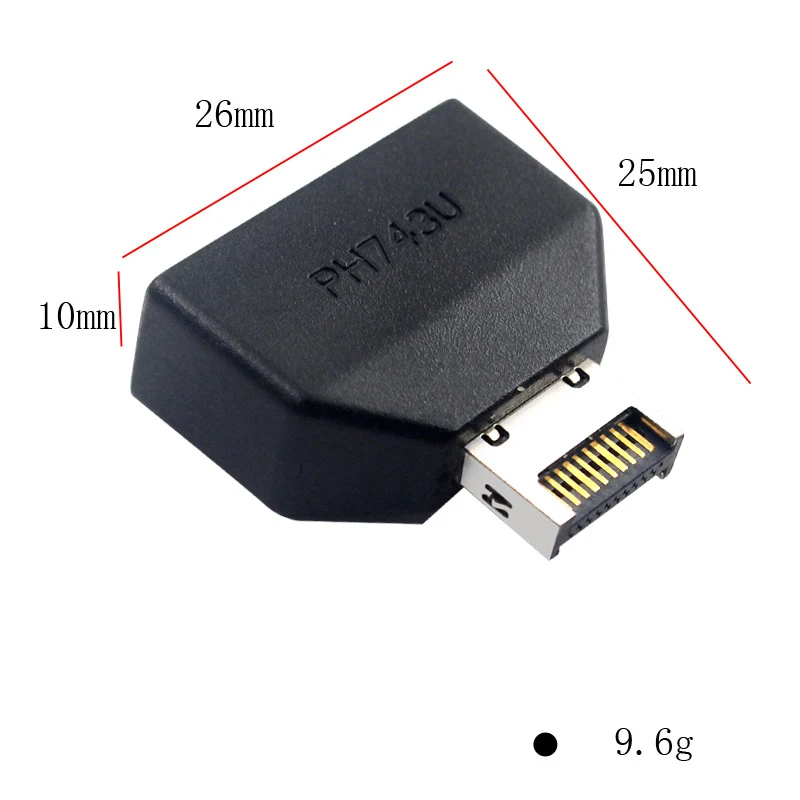 Adaptador de Panel frontal USB 3,0 tipo E, convertidor de placa base de cabezal de 19/20 pines, transferencia de datos de 5Gbps, Plug & Play para PC de escritorio - imagen 4