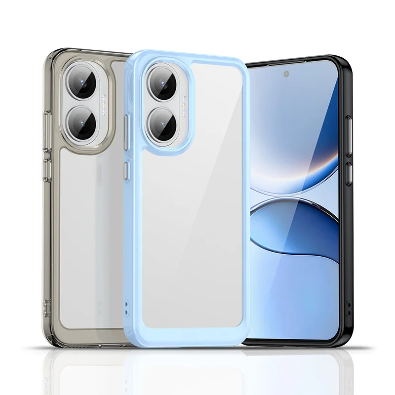 Funda transparente colorida de TPU para Xiaomi Poco F7 5G, funda protectora transparente, Coque Capa