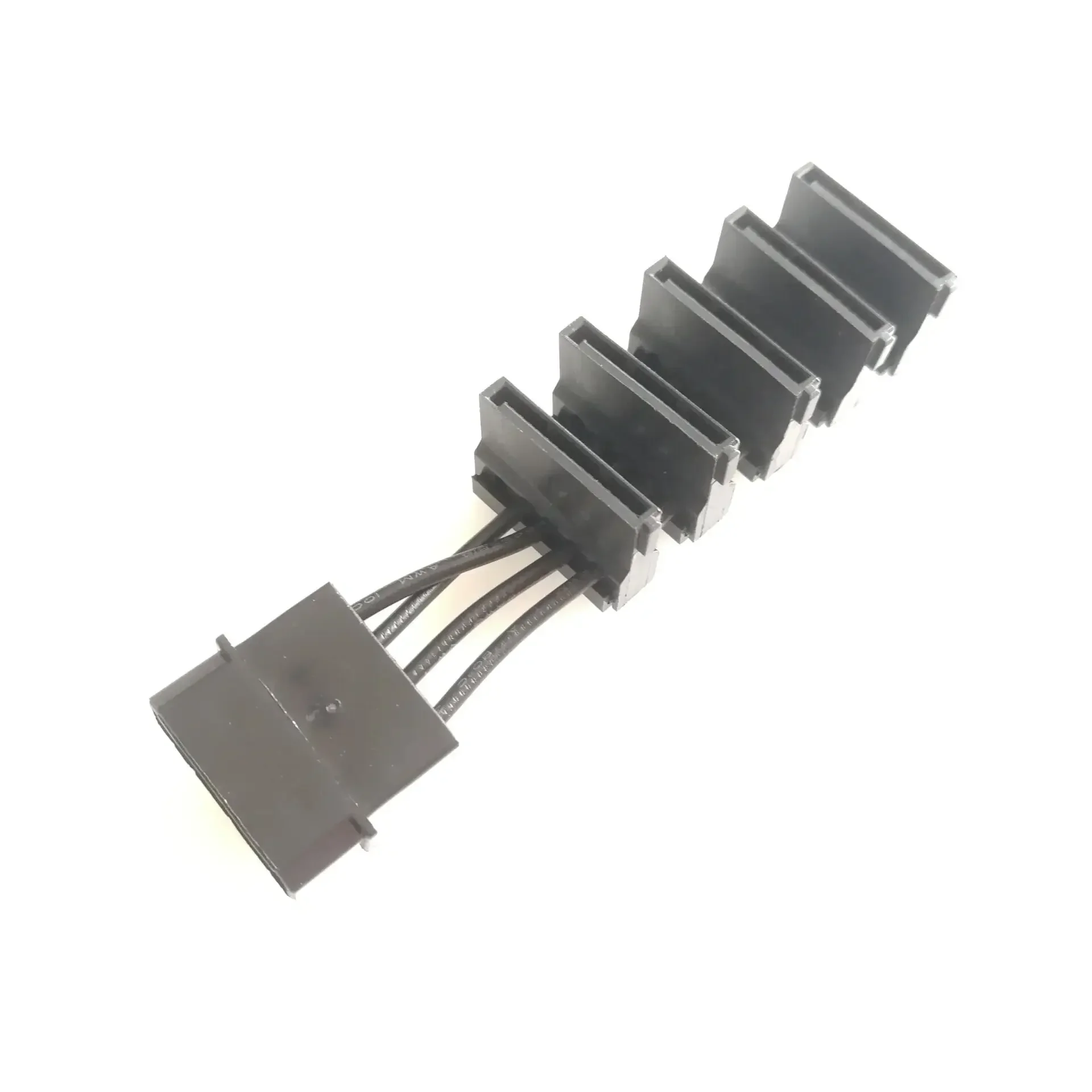 Cable de fuente de alimentación ATX de 10cm para ordenador de escritorio, divisor SATA de 1 a 5, D, 4 pines, IDE Molex, 18AWG - imagen 2