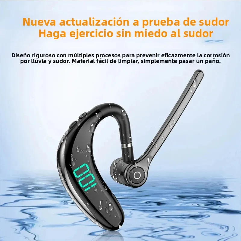Auriculares inalámbricos Bluetooth con micrófono, auriculares manos libres con cancelación de ruido para hablar, audífonos de conducción de negocios