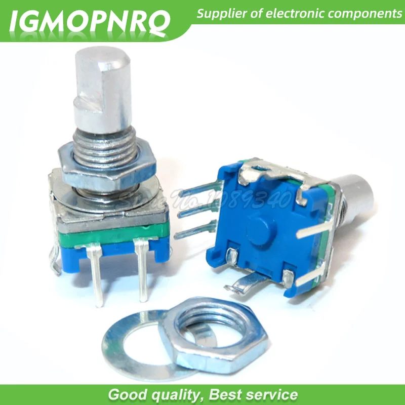 5 uds EC11 15mm media manija codificador rotatorio interruptor de codificación interruptor de potenciómetro Digital 5 pines DIY IGMOPNRQ - imagen 3
