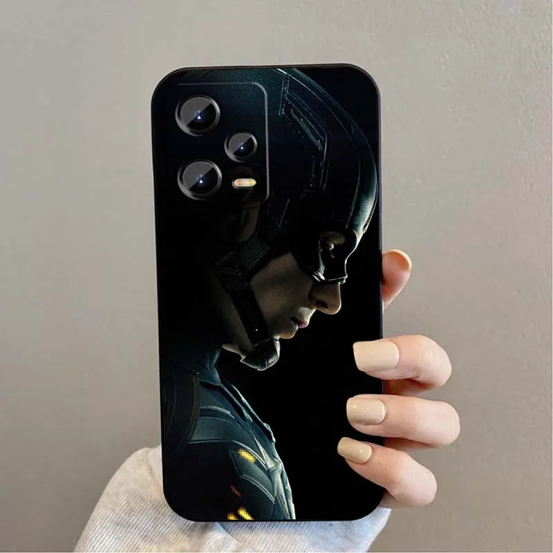 Funda de teléfono Ghost Rider Capitán América para Xiaomi Redmi Note 14 13 12 12S 11E 11 11S 11T Pro Plus 4G 5G funda negra suave de TPU - imagen 3