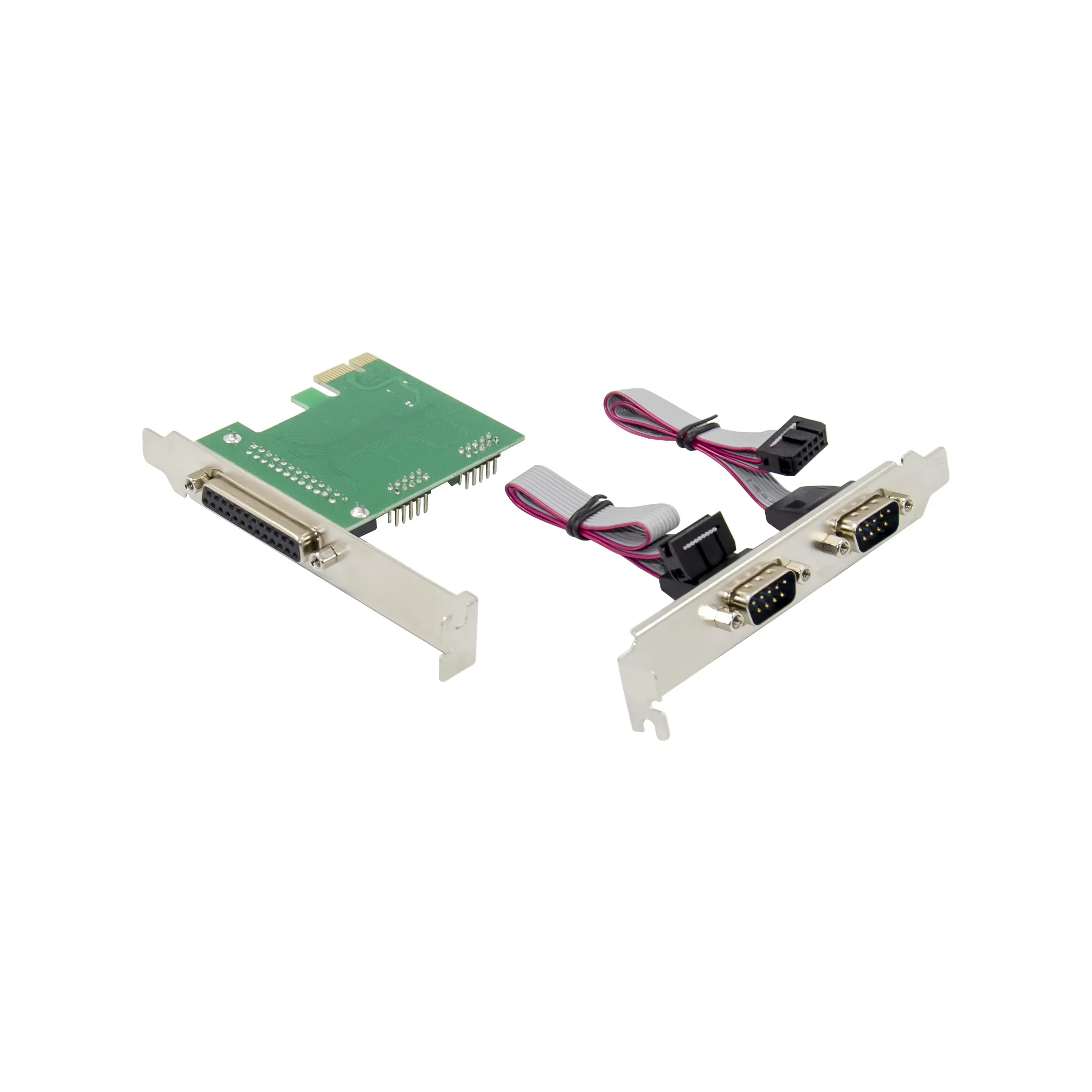 Adaptador dual db9 RS-232 LPT a pci-e PCI Express tarjeta Com serie paralela Pcie a 2 puertos rs232 db25 ASIX 99100 Chipset - imagen 5