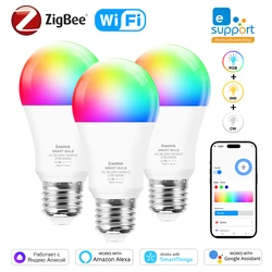 eWeLink Bombilla LED Inteligente E27 Zigbee WiFi RGB+CCT