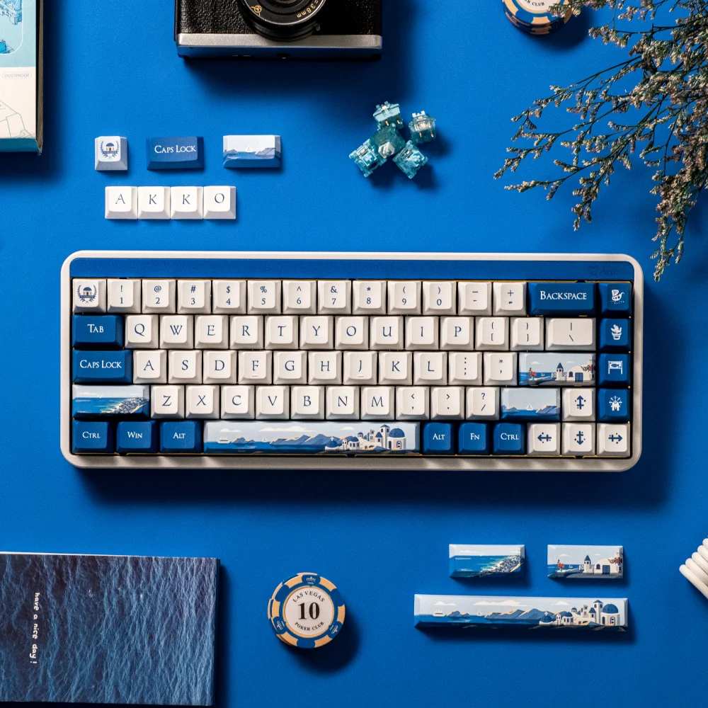 Akko JIN01 65% Teclado mecánico personalizado 68 teclas RGB intercambiable en caliente BT 5,0/2,4G inalámbrico y teclado para juegos de aluminio con cable tipo C - imagen 5