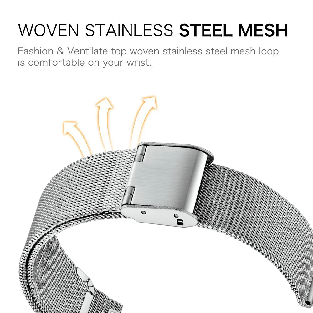 Correa de Metal de acero inoxidable de 22mm para Suunto 5 9 Peak Pro/DLC hebilla milanesa para Suunto Ocean/RACE S pulsera Vertical - imagen 4