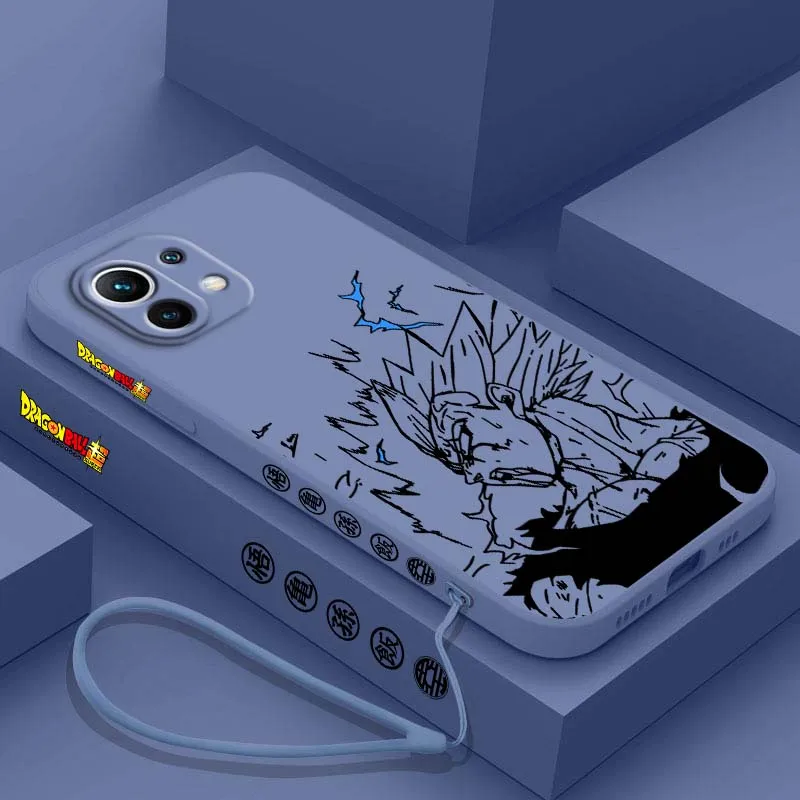 Arte d-dragon Balls Vegeta cómic para Xiaomi Mi 17 15 14 13 12 11 9 13T 12T Lite Pro Max 5G cubierta de la caja del teléfono de la cuerda izquierda líquida - imagen 4