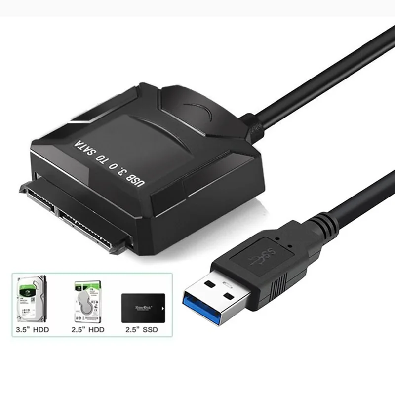 Adaptador de disco duro Serial ATA de alta velocidad de 5Gbps Cable USB 3,0 a SATA 3 para HDD externo SSD Sata a convertidor USB de 3,5/2,5 pulgadas - imagen 4