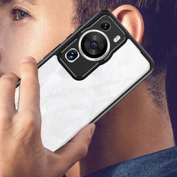 Huawei P60 Pro – Funda Transparente Antigolpes con Marco Negro
