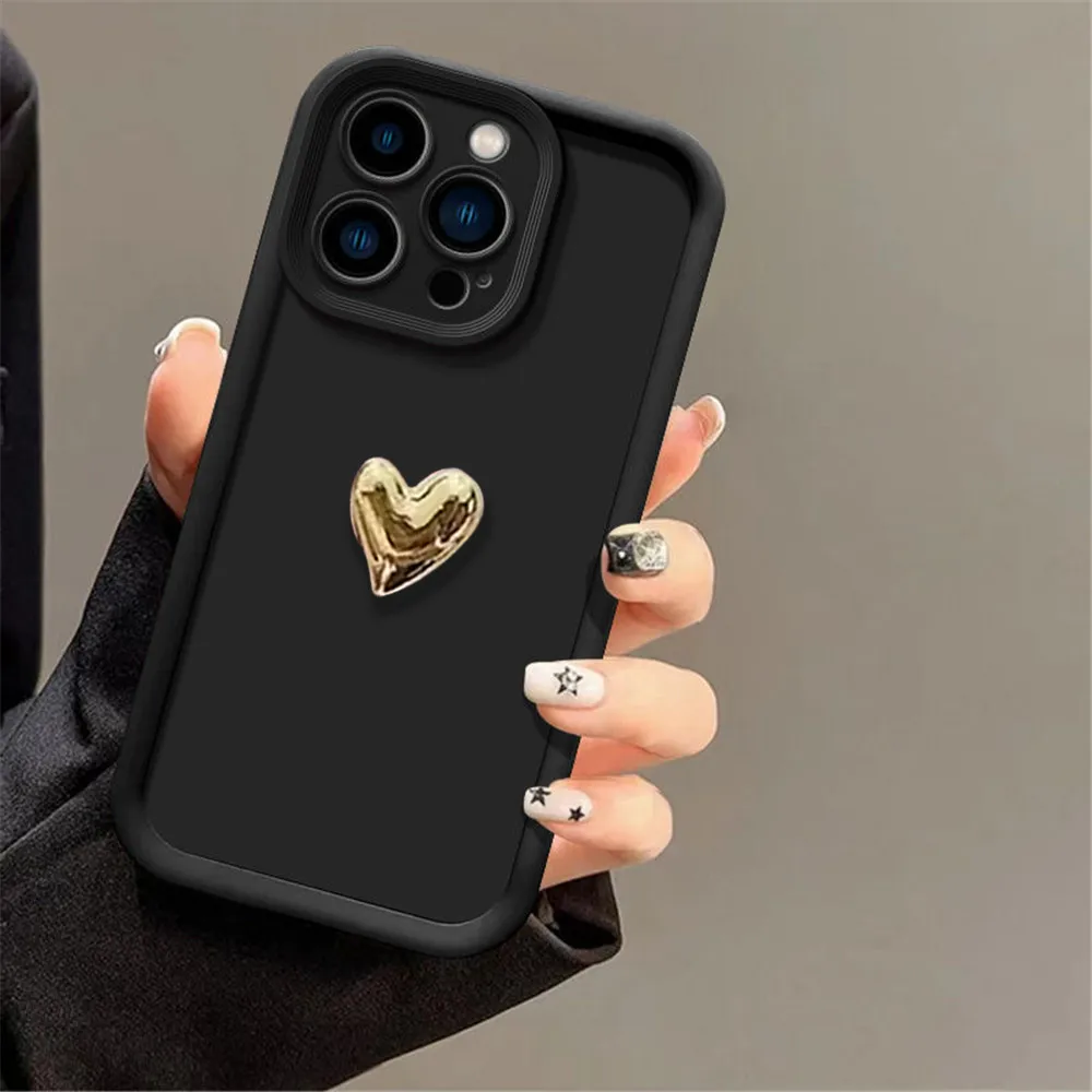 Funda Redmi 15C 4G 171mm 3D Love Heart funda de teléfono suave para Xiaomi Redmi Note 15 Pro Plus 5G 15 15C 4G funda trasera de silicona mate - imagen 4