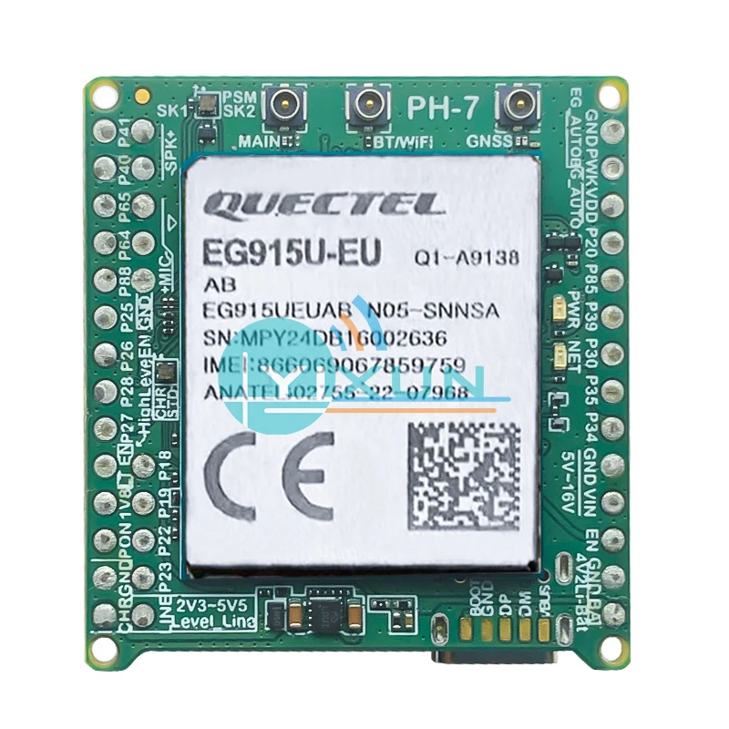 Quectel EG915U-LA Placa central LTE Cat1 módulo GSM receptor GNSS Placa de desarrollo QuecPython abierta banda B2 B3 B4 B5 B7 B8 B28 B66 - imagen 3