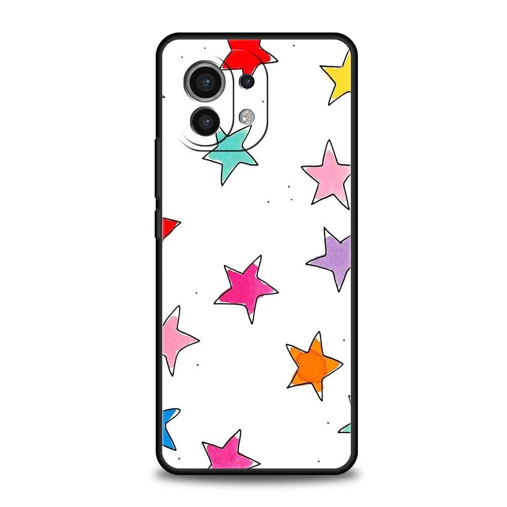 Funda de teléfono para Xiaomi 15 14 13 12 Lite 14T 13T 12T Pro Poco X7 X6 X5 X4 X3 NFC F7 Ultra F6 Pro cubierta suave estrellas coloridas - imagen 4